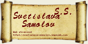 Svetislava Samolov vizit kartica